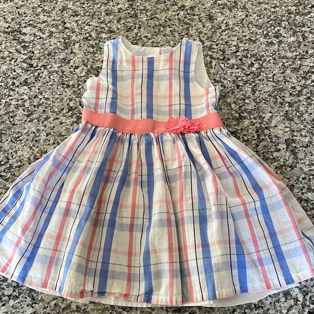 Toddler girls plaid spring dress